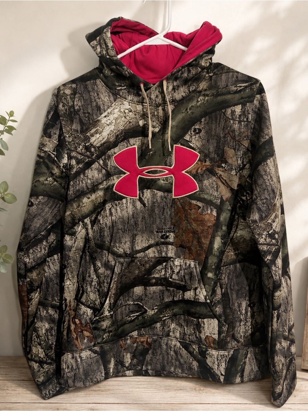 Under Armour Women’s Realtree Camo Hoodie with Pink Logo & Hood Lining